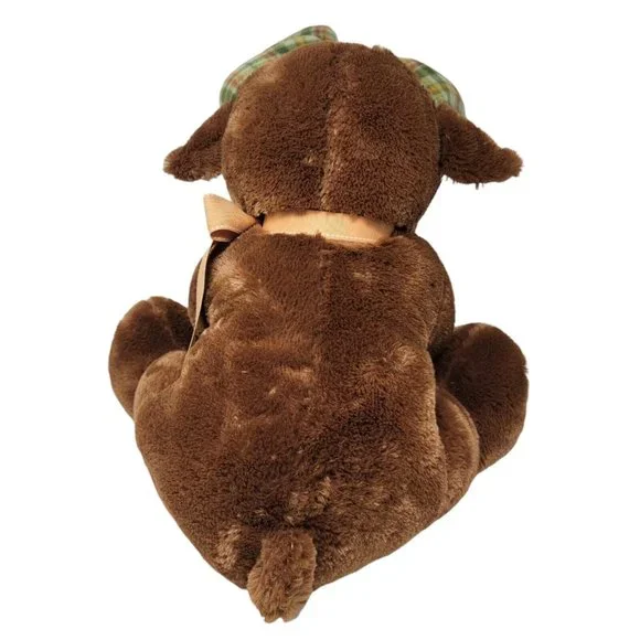 Russ "Marty" Moose Large 18" Plush Stuffed Animal Brown Flannel Antlers